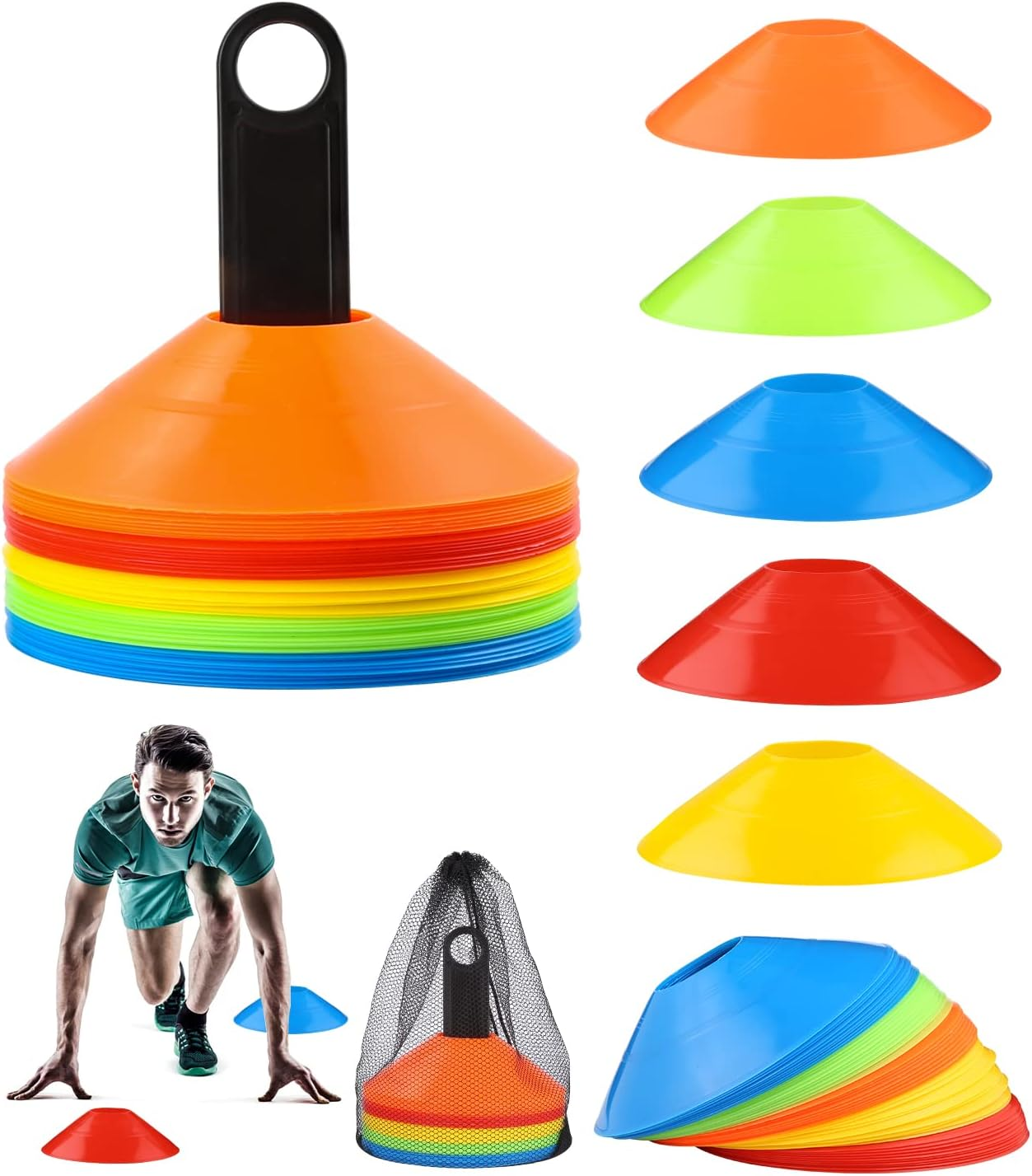 50 Conos Tortuga de Entrenamiento