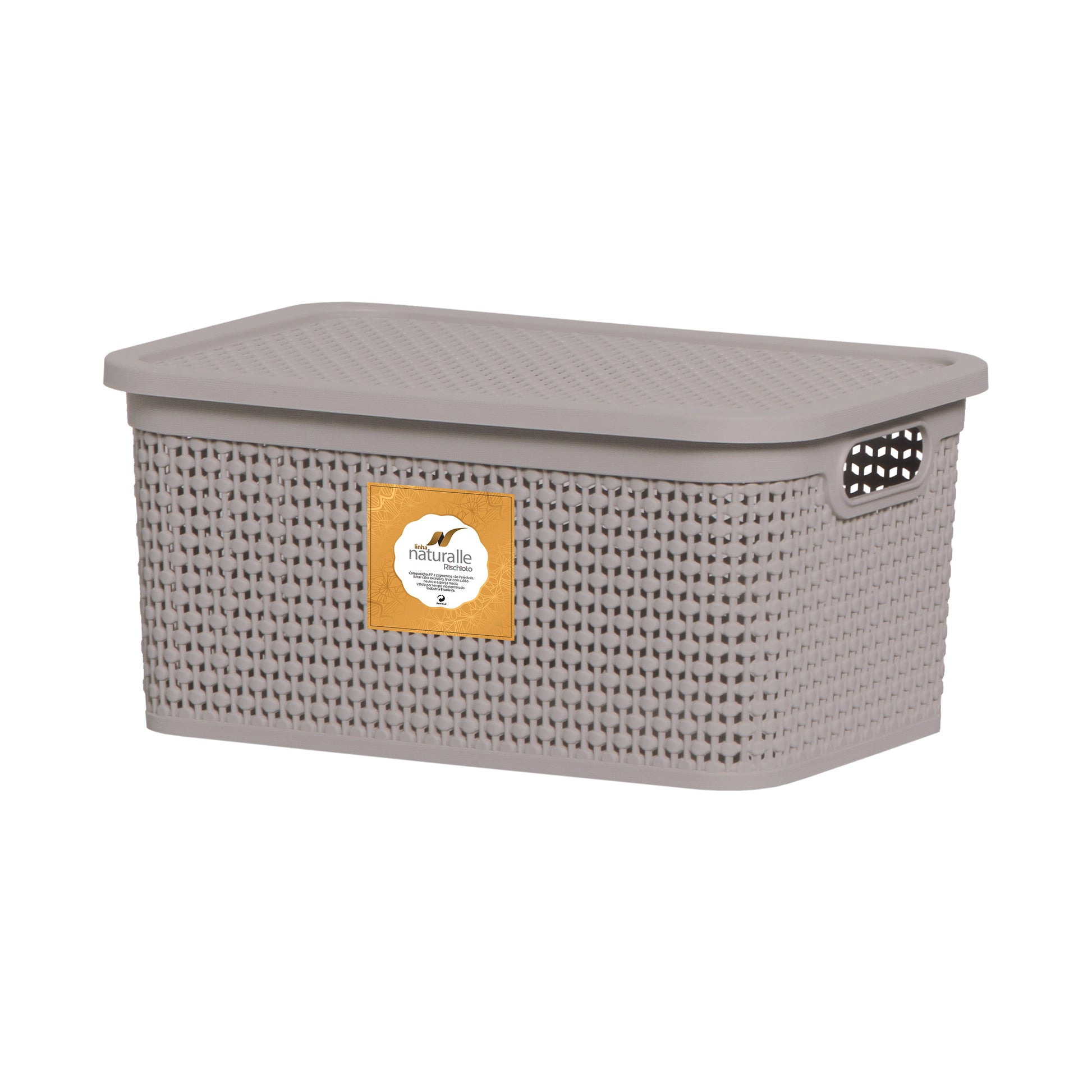 Caja Organizadora Grande Símil Rattan 15 Lt