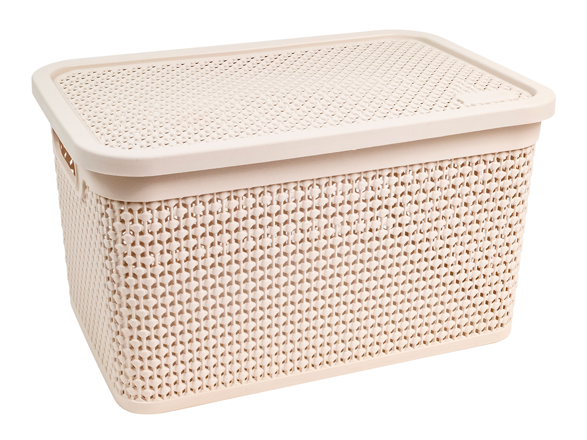 Caja Organizadora Grande Símil Rattan 25 Lt