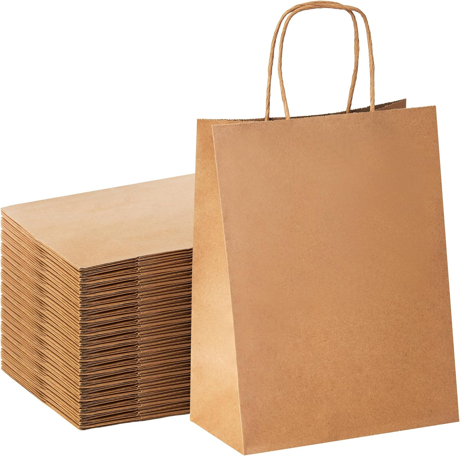 Pack De 10 Bolsas Papel Kraft Lisas Con Asa 41 X 31 X 12 Cm