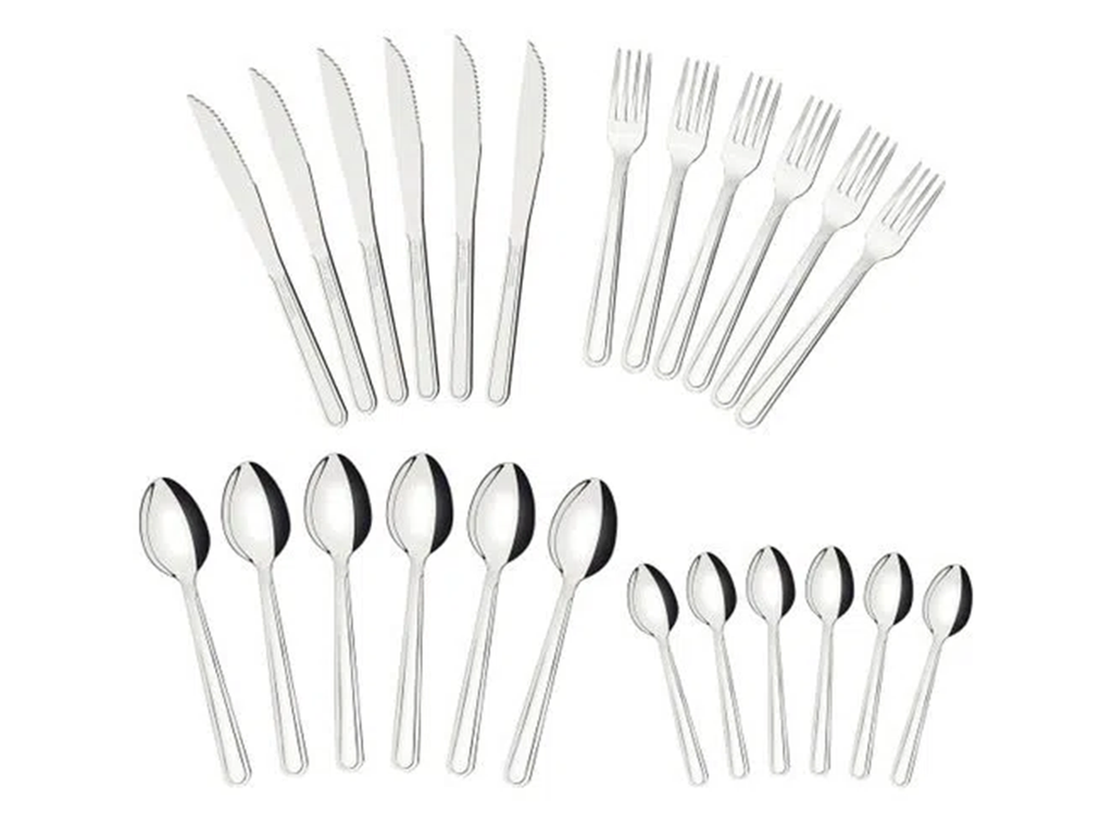 Juego De Cubiertos Tramontina Búzios 24 Piezas Acero Inoxidable
