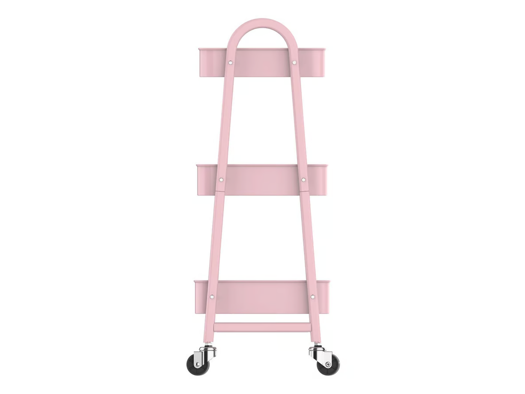 Carro Organizador De Cocina De Metal Con Ruedas Rosa Just Home Collection Boho