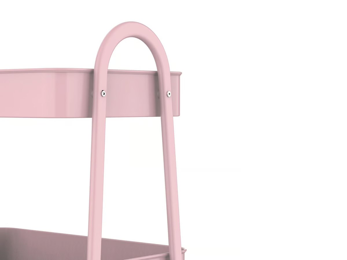 Carro Organizador De Cocina De Metal Con Ruedas Rosa Just Home Collection Boho