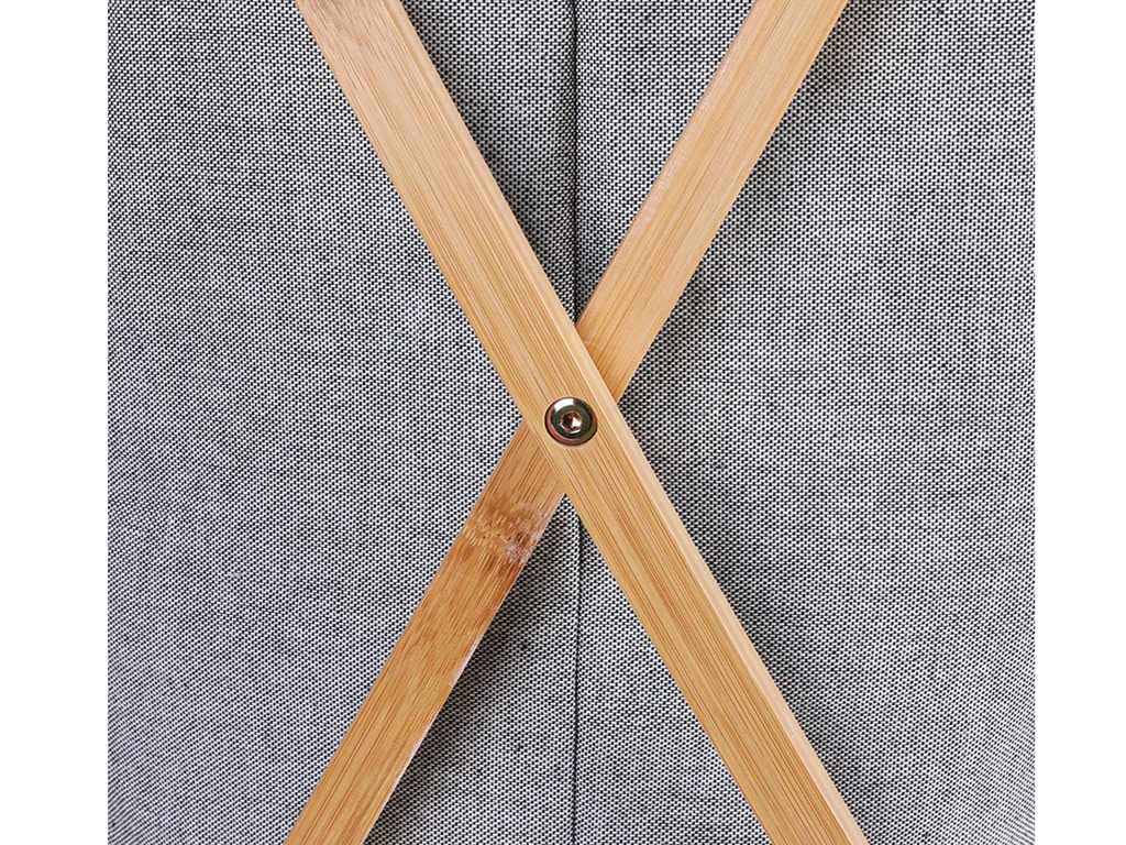 Cesto De Ropa De Tela Bambú Gris Lisa