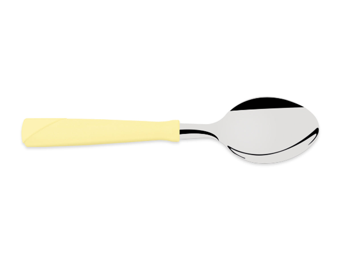 Juego Cuchara + Cucharita De Té Tramontina New Kolor 24 Piezas Crema