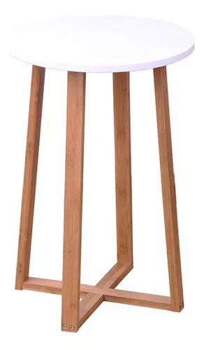 Mesa Redonda Auxiliar 40x60 Cm Bambú