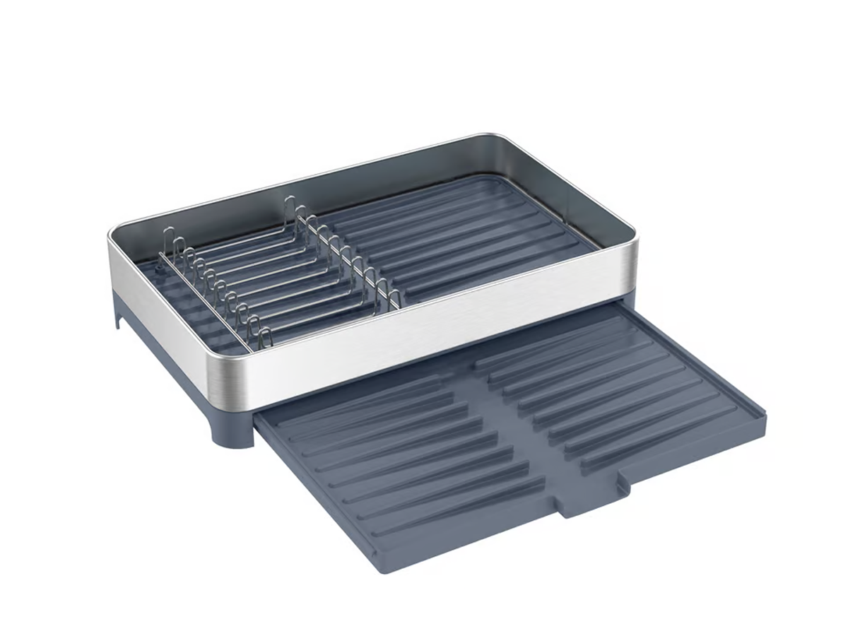 Escurre Platos Extensible Acero Inoxidable Plástico Just Home Collection
