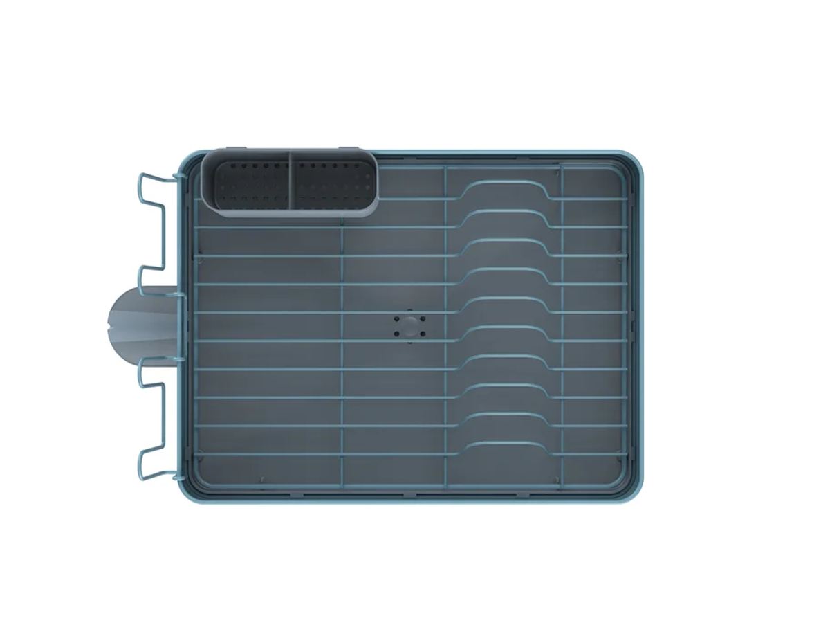Escurre Platos De Acero Seca Plato Just Home Collection Azul Gris