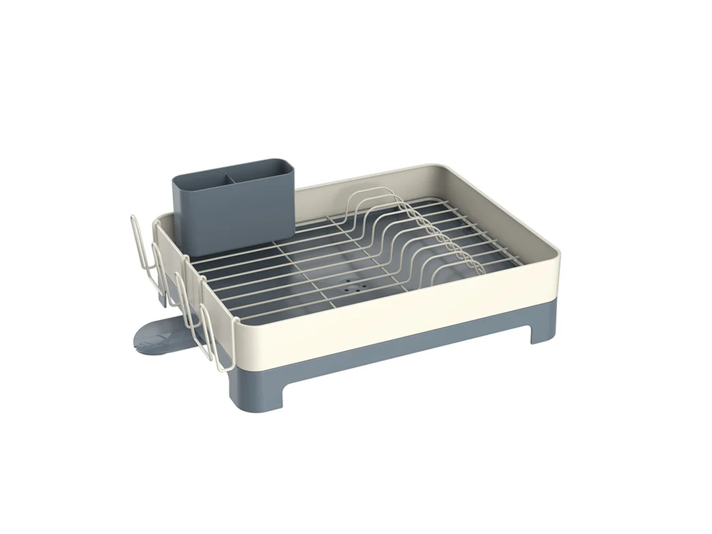 Escurre Platos De Acero Seca Plato Just Home Collection Blanco Gris