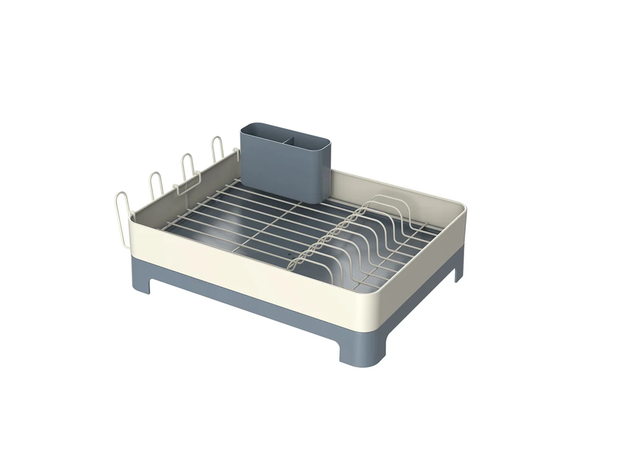Escurre Platos De Acero Seca Plato Just Home Collection Blanco Gris