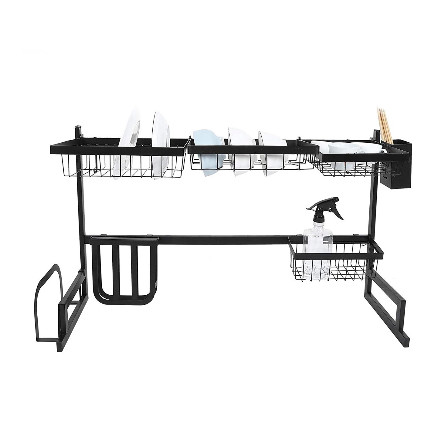 Escurre Platos Doble De Metal Escurridor Cocina