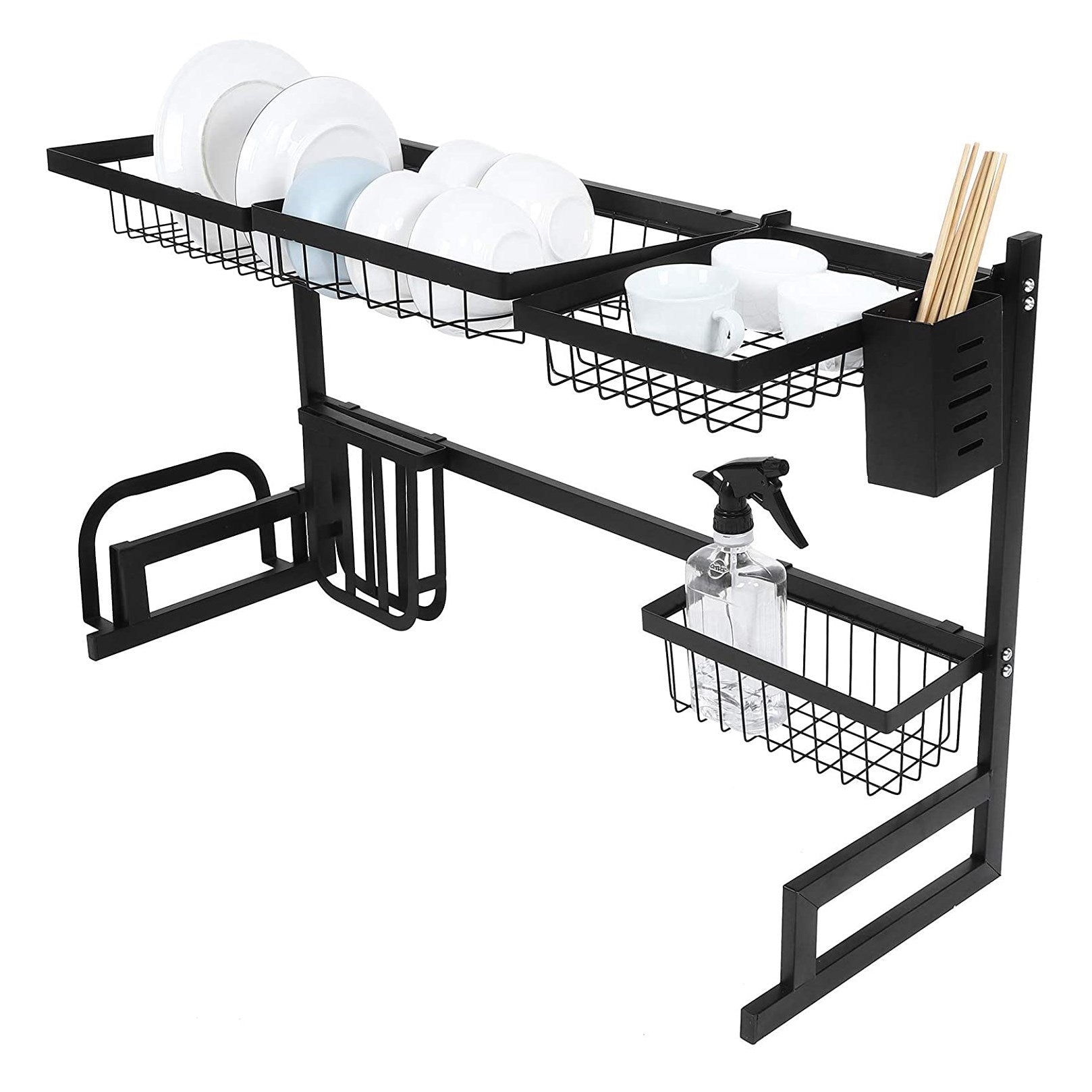 Escurre Platos Doble De Metal Escurridor Cocina