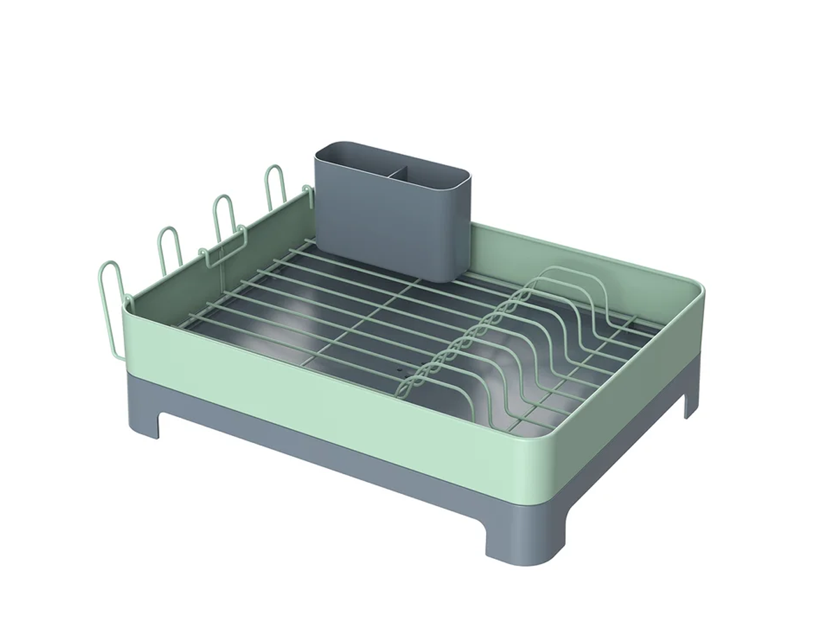 Escurre Platos De Acero Seca Platos Just Home Collection Menta Gris