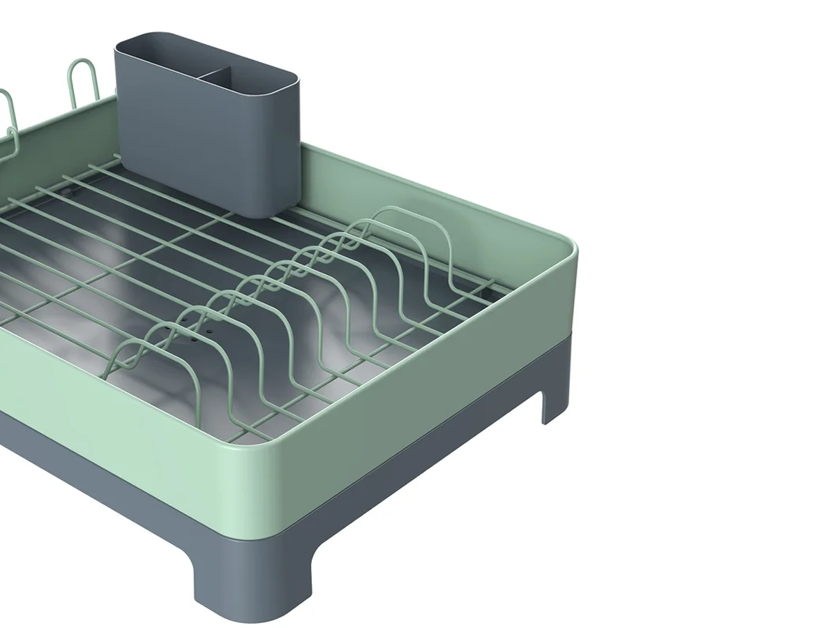 Escurre Platos De Acero Seca Platos Just Home Collection Menta Gris