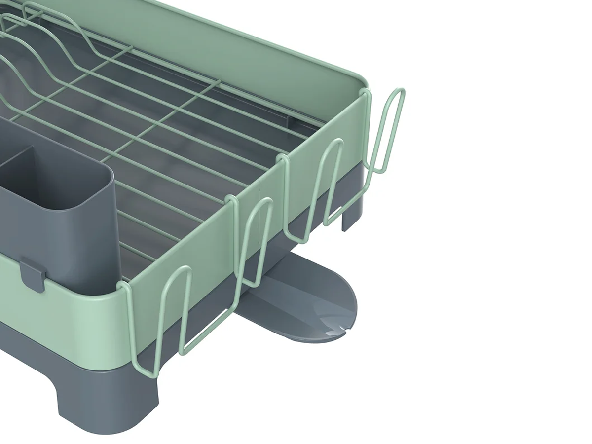 Escurre Platos De Acero Seca Platos Just Home Collection Menta Gris
