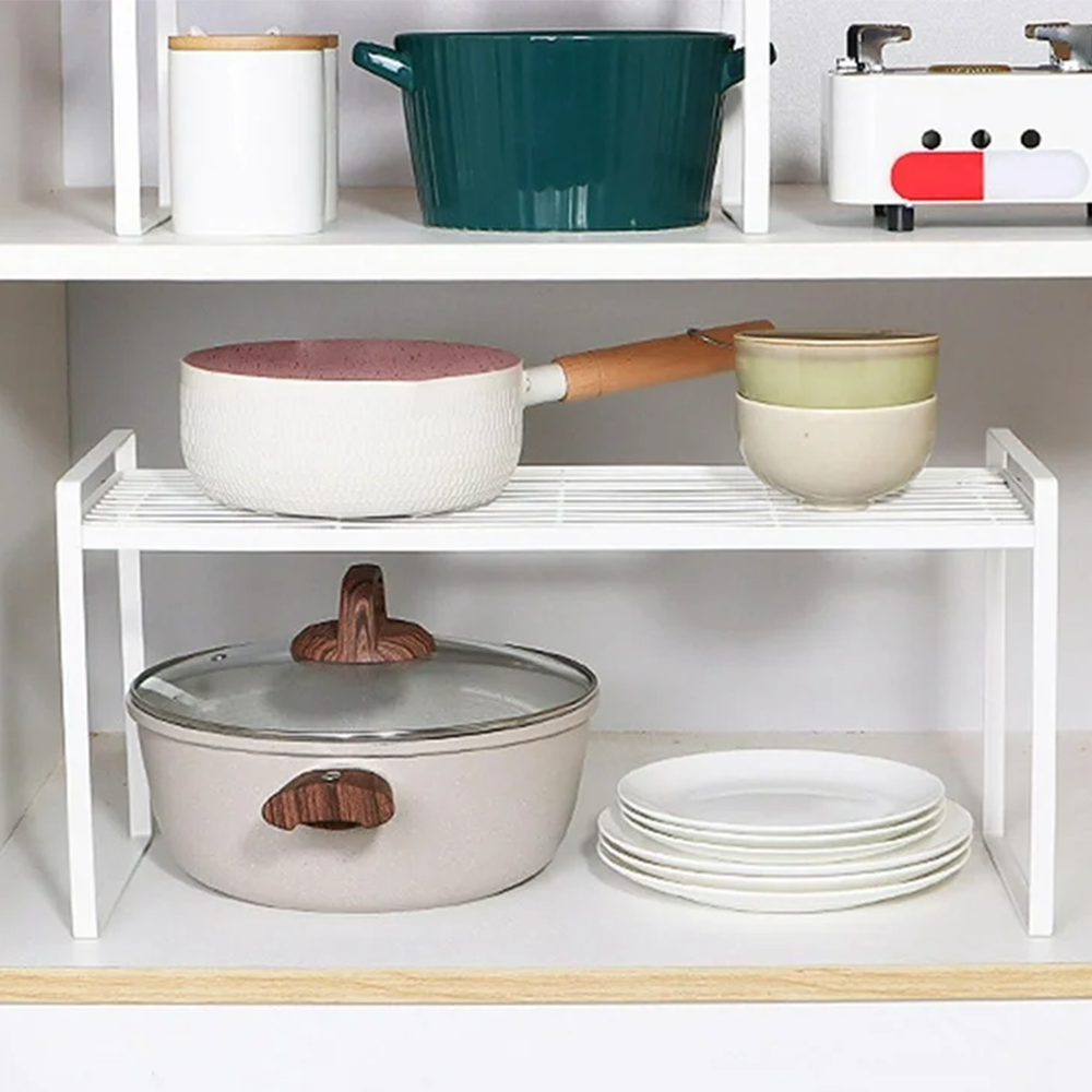 Organizador De Metal 1 Estante Cocina Blanco