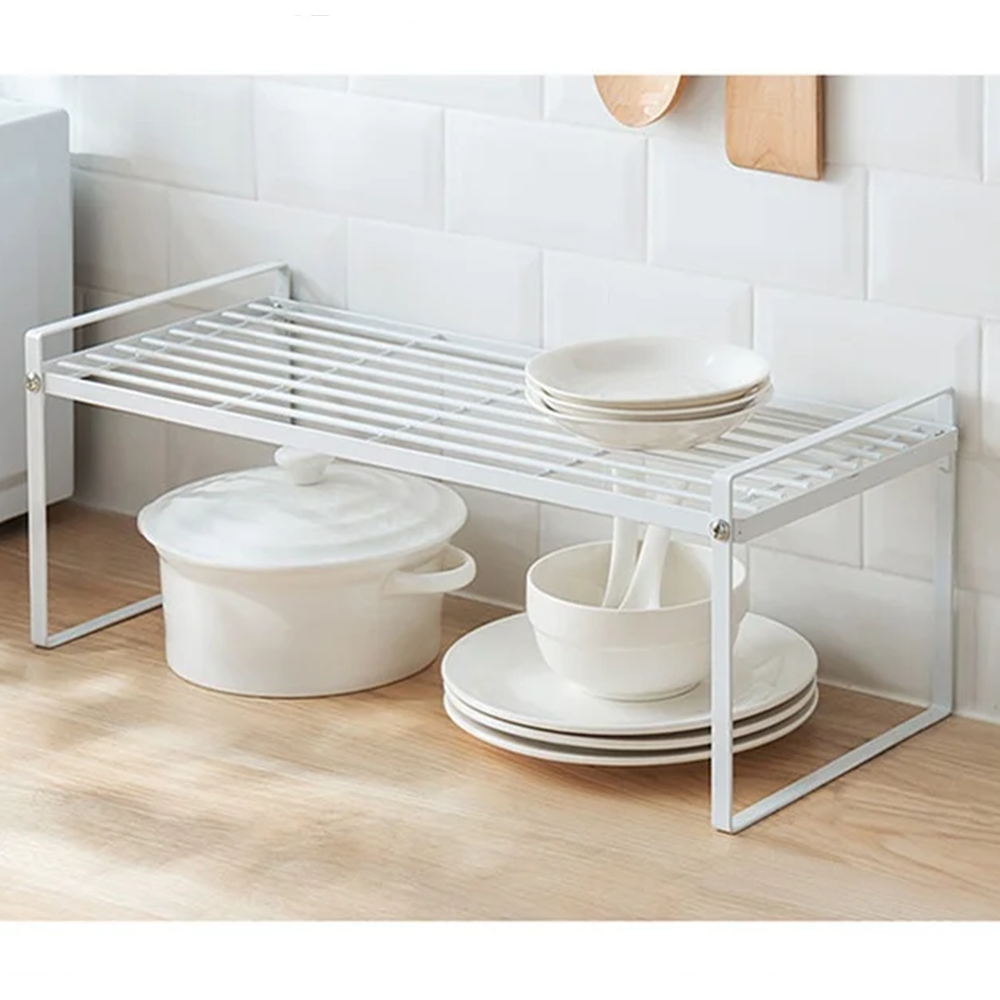 Organizador De Metal 1 Estante Cocina Blanco