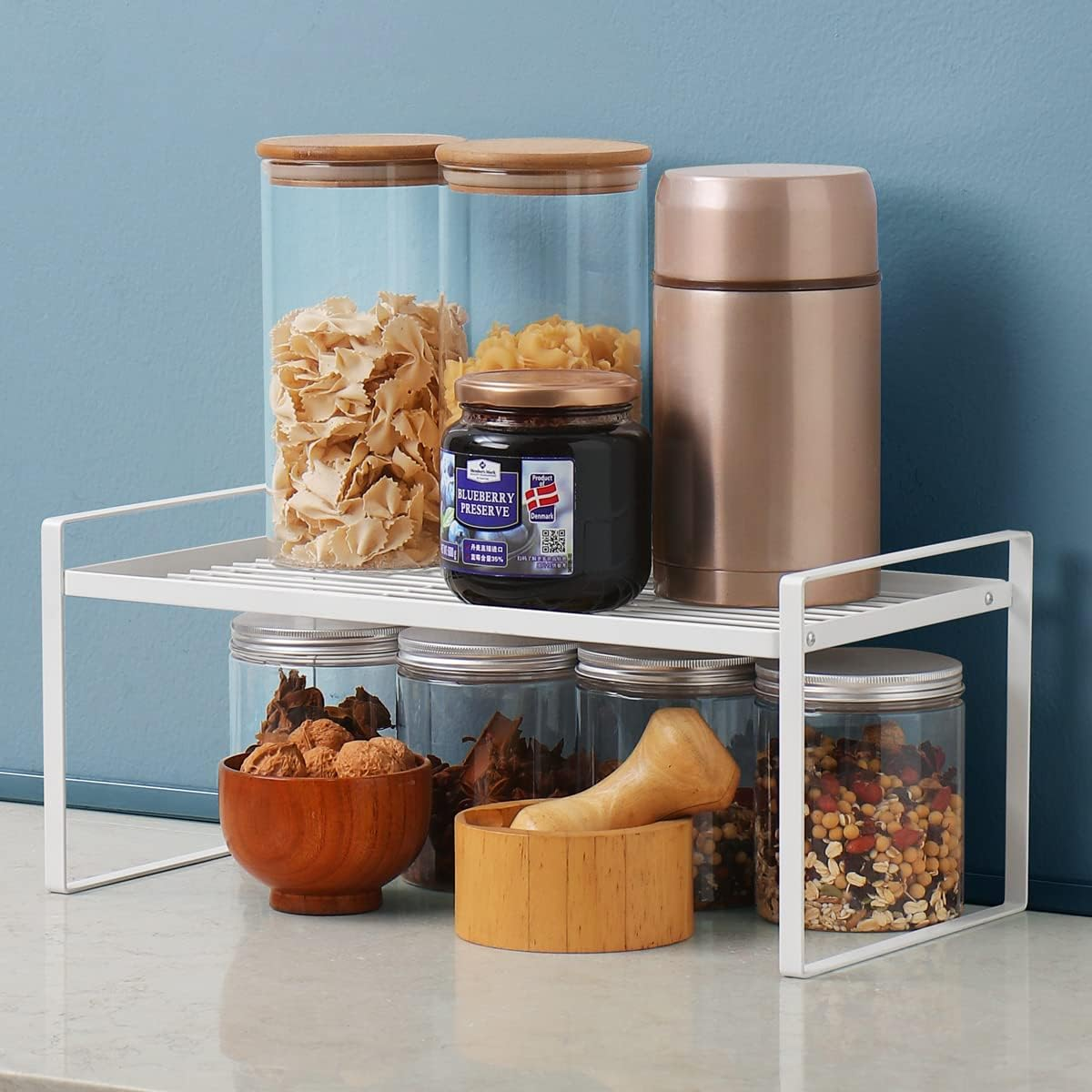 Organizador De Metal 1 Estante Cocina Blanco