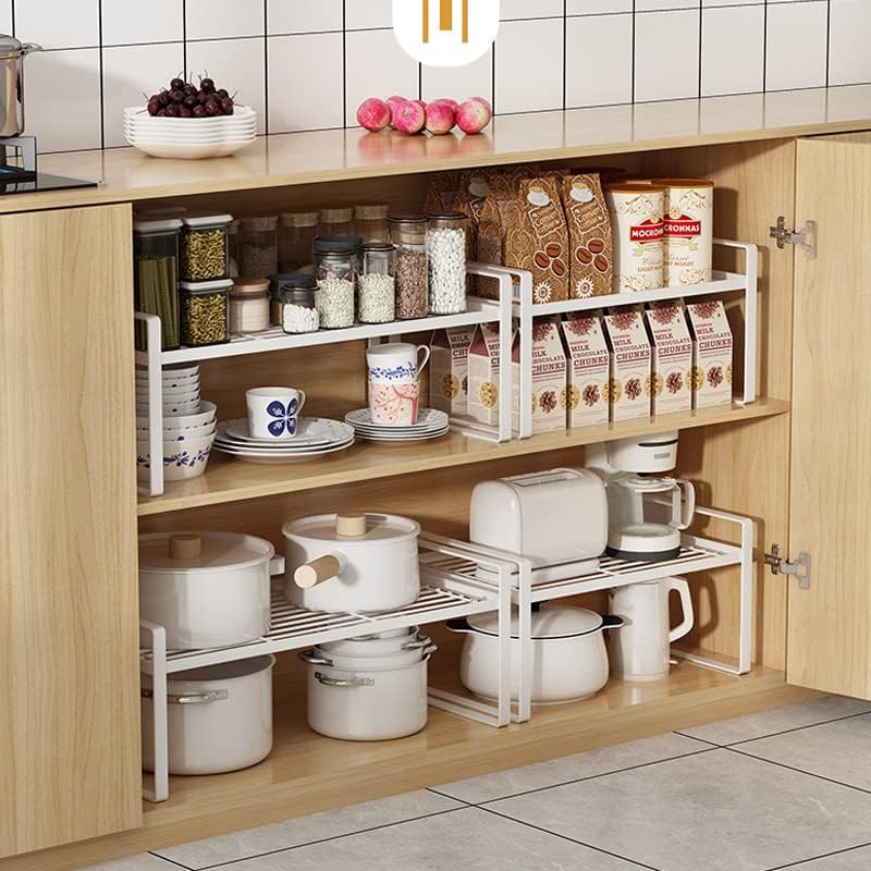 Organizador De Metal 1 Estante Cocina Blanco