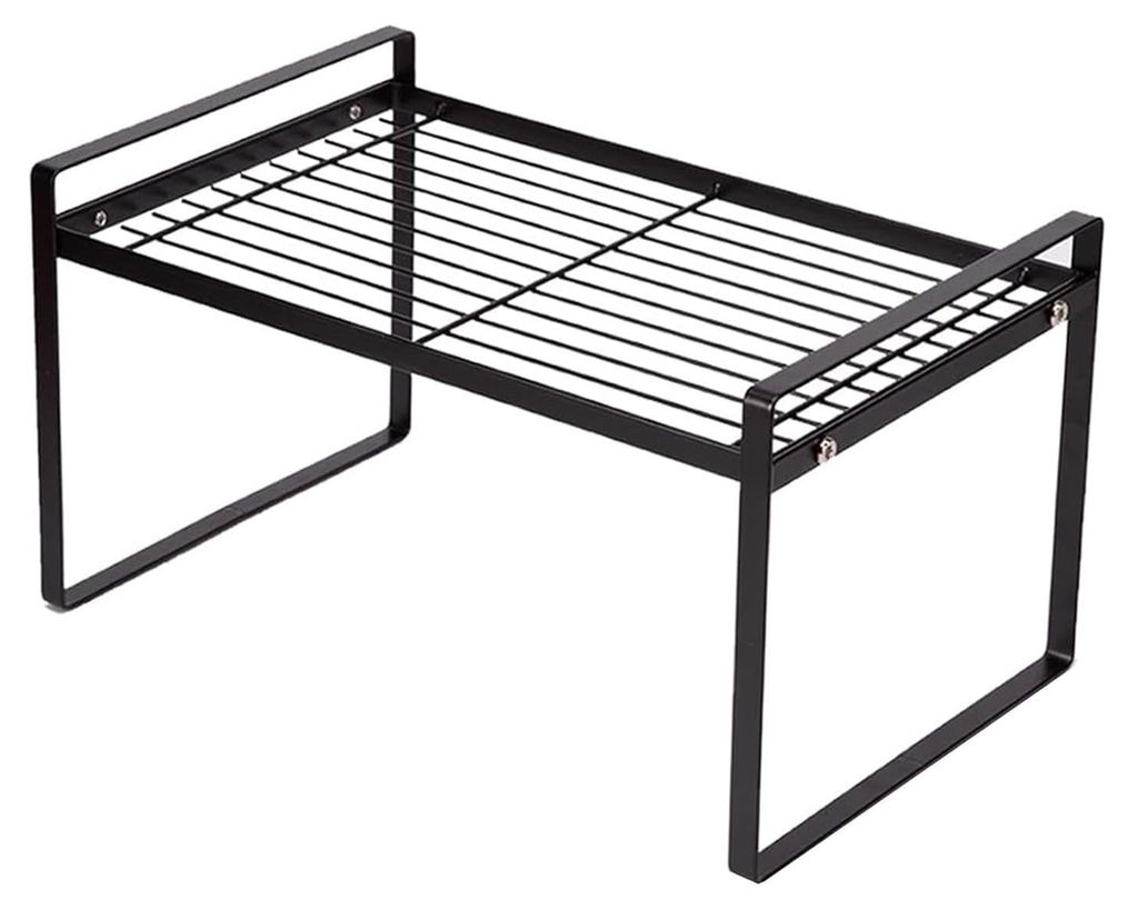 Organizador De Metal 1 Estante Cocina Negro