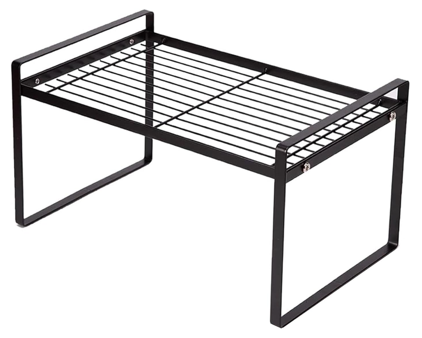 Organizador De Metal 1 Estante Cocina Negro