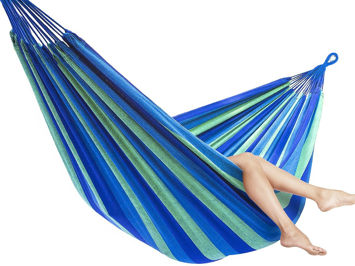 Hamaca Paraguaya 2,00 M X 1.50 M Con Funda Verde