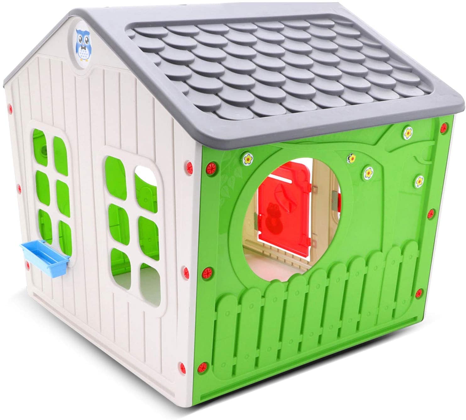 Casita Para Niños De Plástico Jardin Aire Libre Starplay Color Gris
