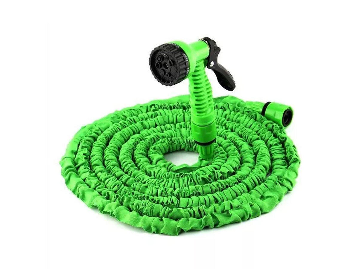 Manguera Extensible 15 Metros Con Gatillo Verde