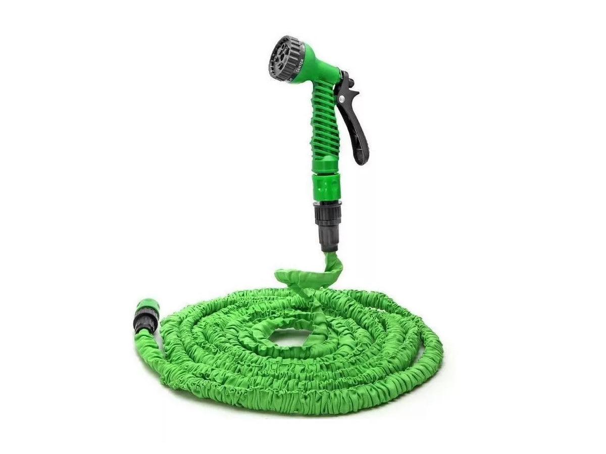 Manguera Extensible 15 Metros Con Gatillo Verde