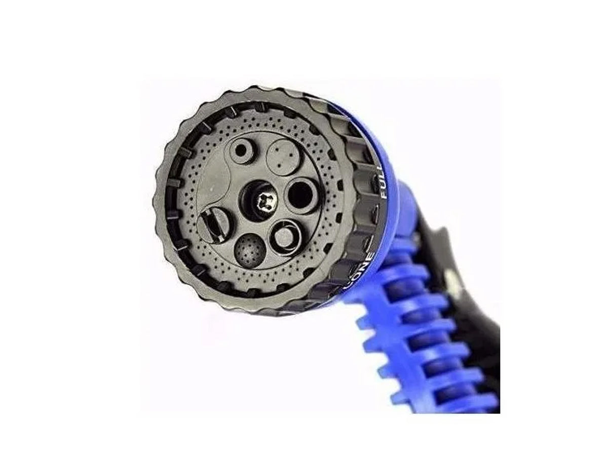 Manguera Extensible 15 Metros Con Gatillo Azul
