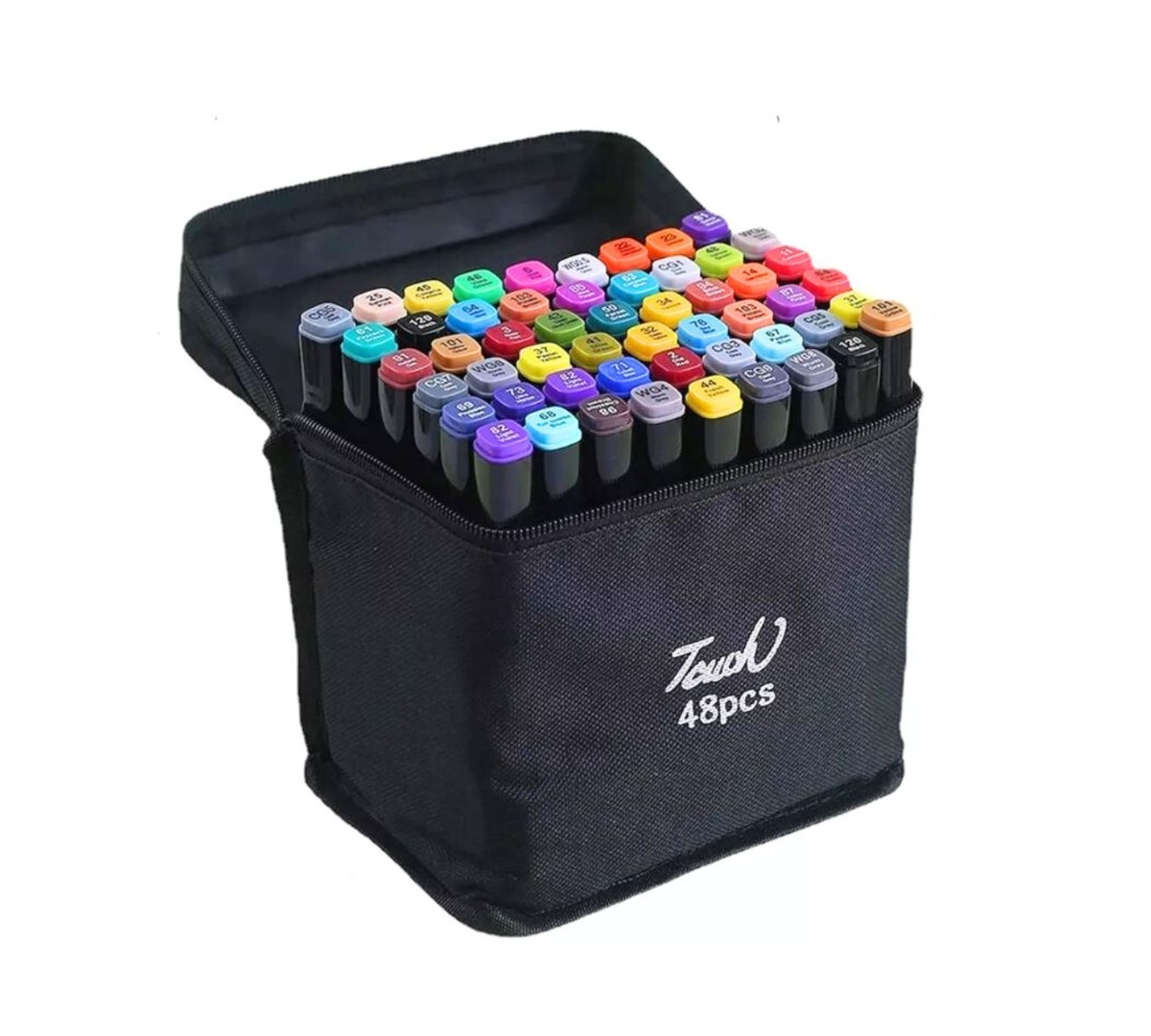 Set 48 Marcadores Draypen Doble Punta Con Estuche Colores