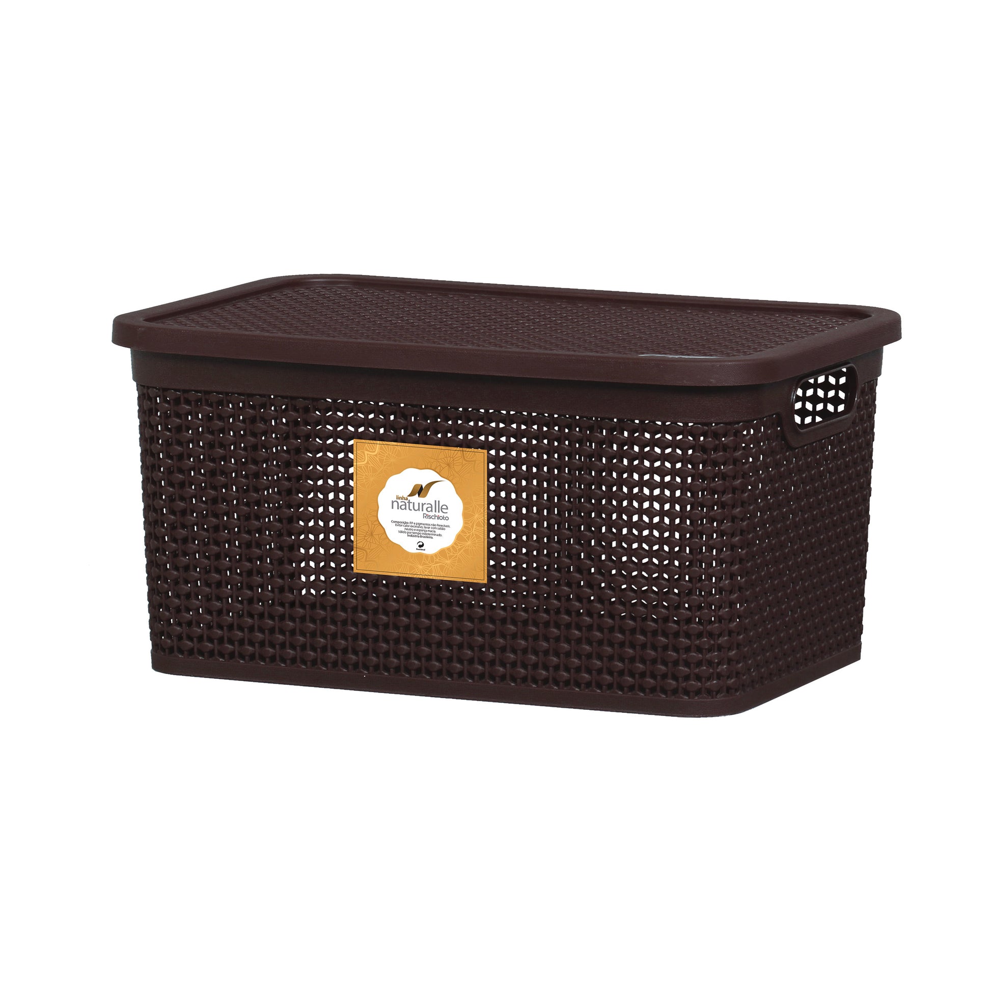 Caja Organizadora Grande Símil Rattan 15 Lt
