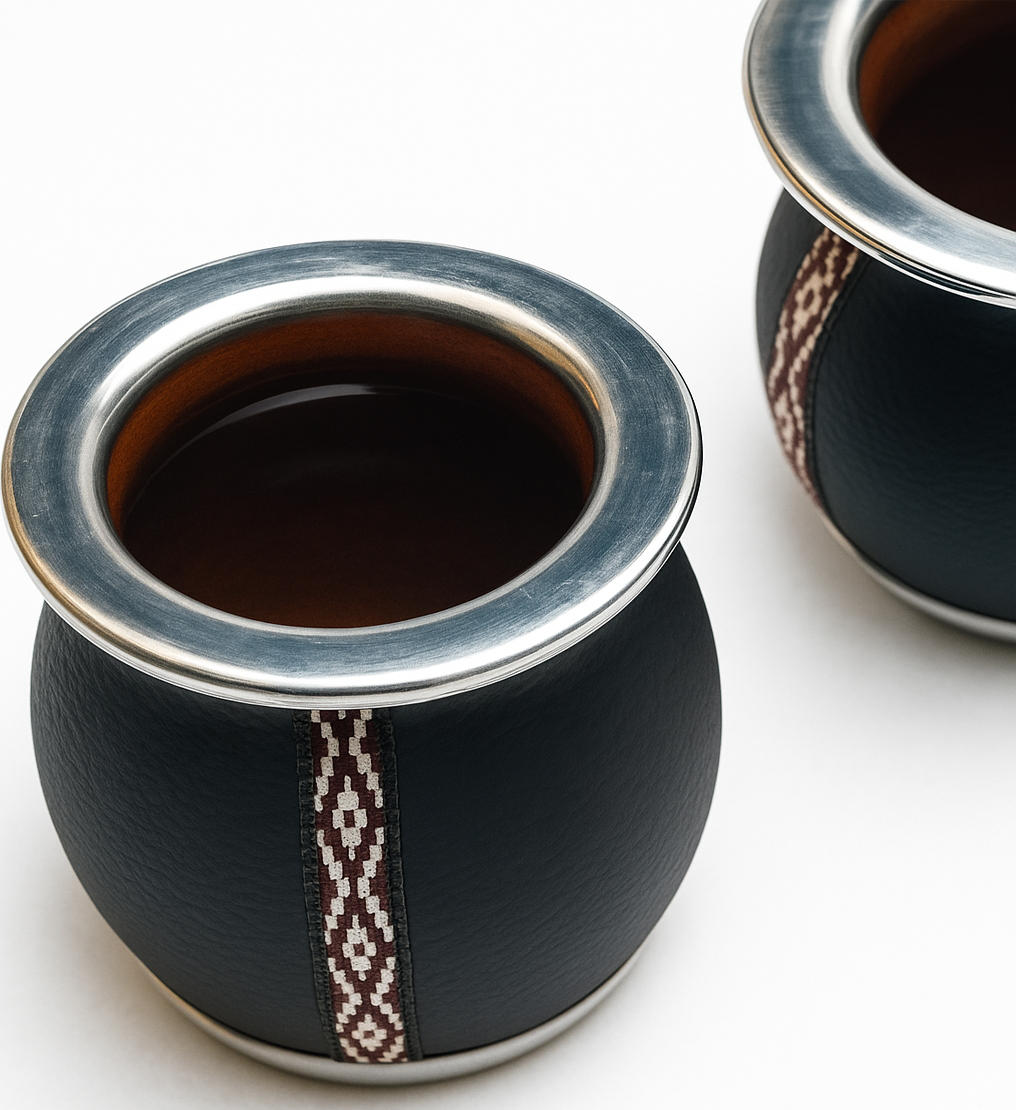 Mate de Cerámica Forrado en Cuerina