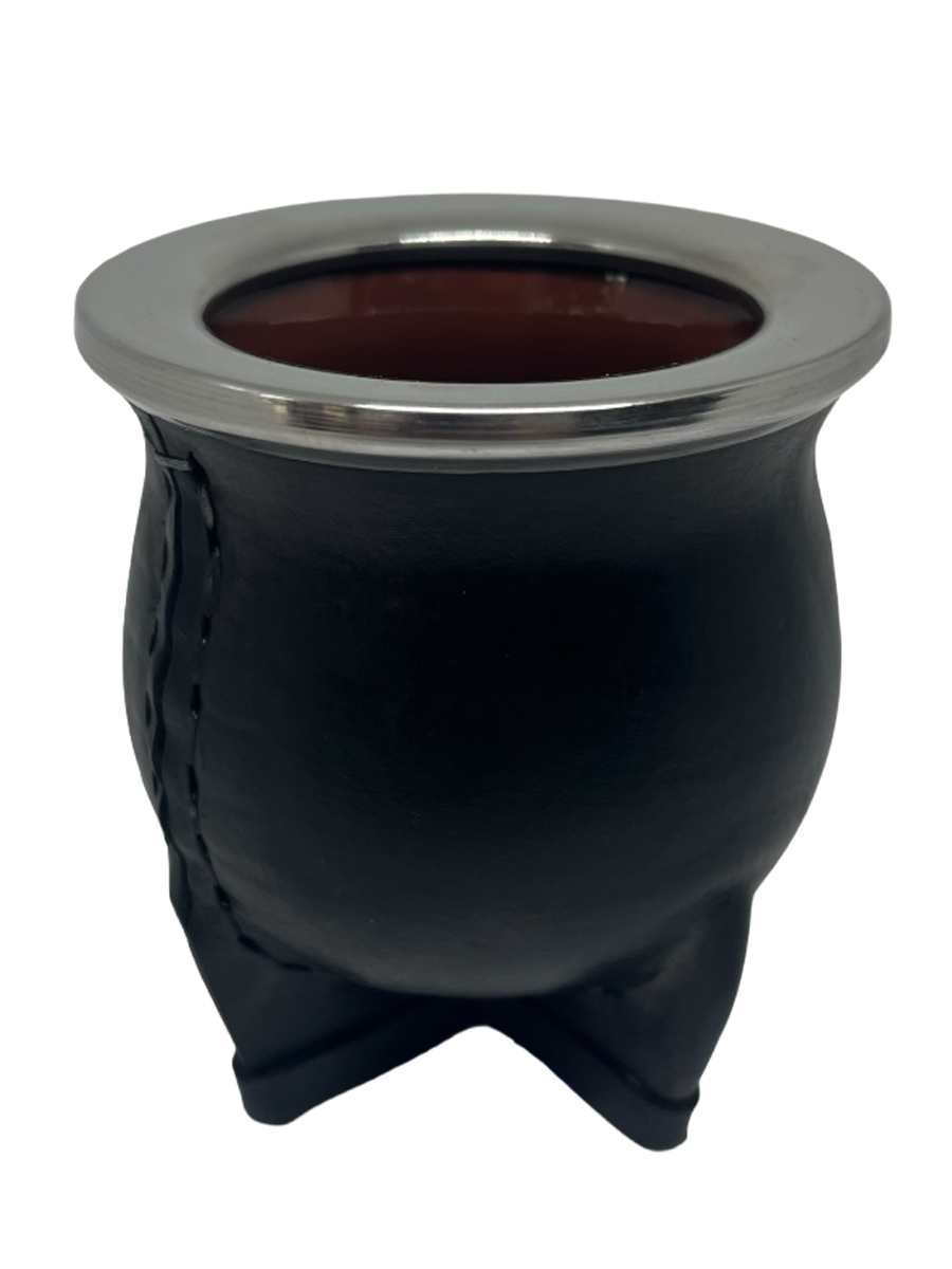 Mate de Ceramica Forrado en Cuero