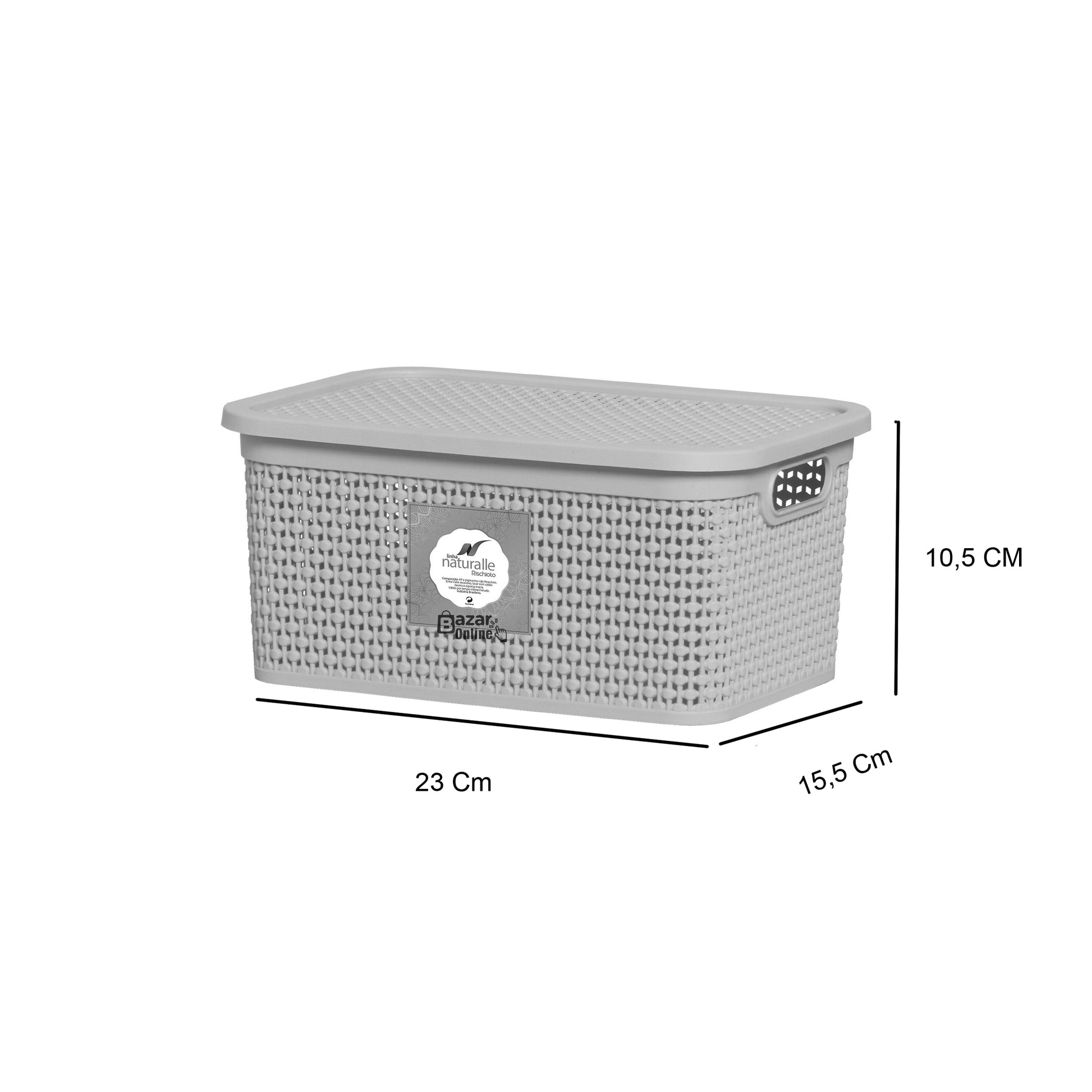 Pack 2 Cajas Organizadoras Chicas Símil Rattan 2,5 Lt