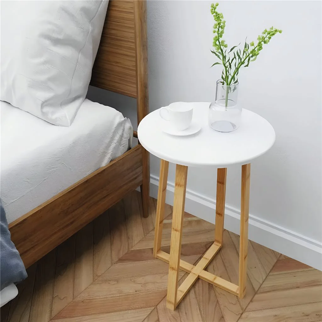 Mesa Redonda Auxiliar 40x60 Cm Bambú