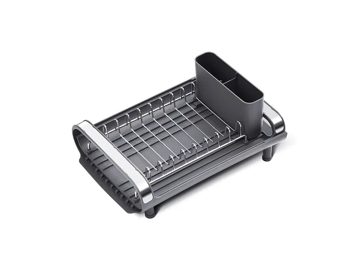 Mini Escurridor Para Platos Extensible Just Home Collection Color Gris