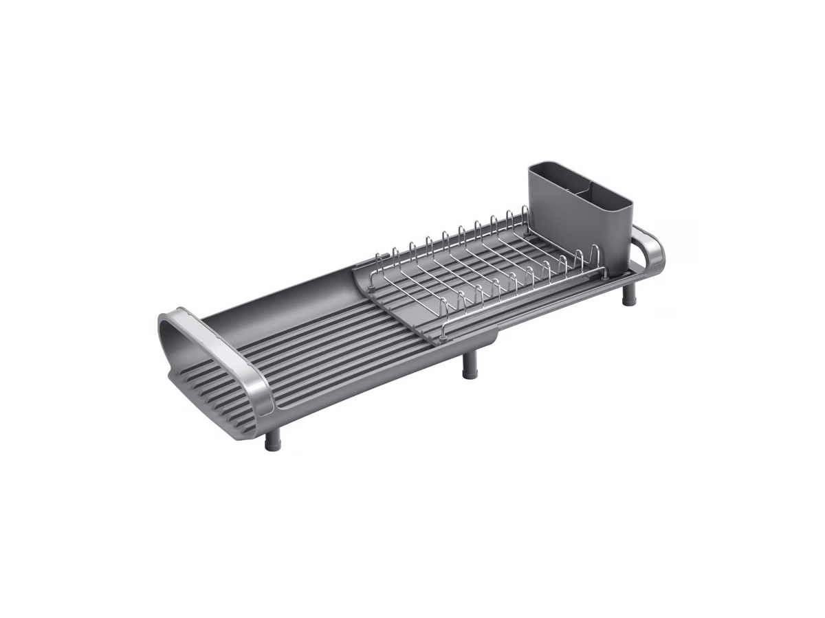Mini Escurridor Para Platos Extensible Just Home Collection Color Gris