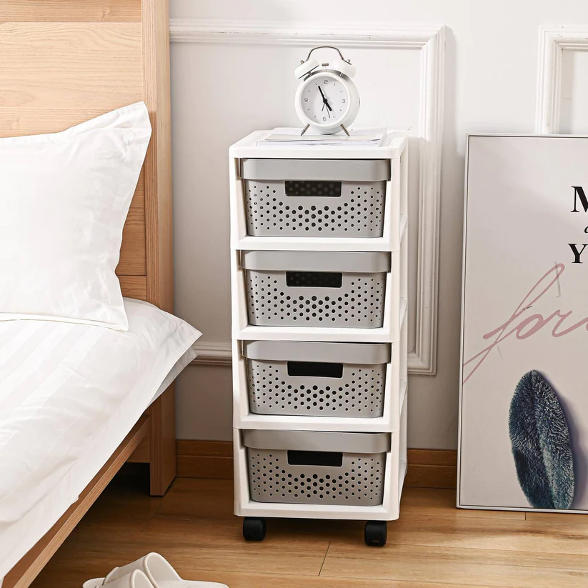 Cajonera de Plástico con 4 Estantes Just Home Collection