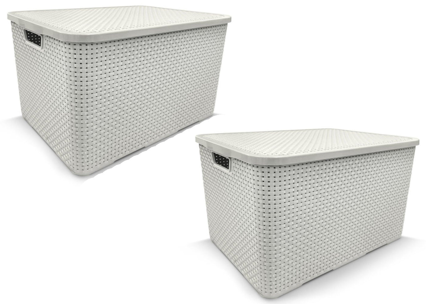 Pack 2 Cajas Organizadoras 15 Lt Símil Rattan Arqplast