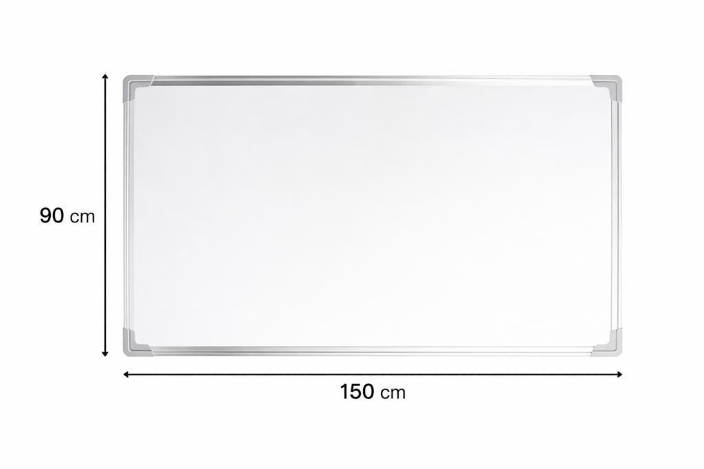 Pizarra Blanca e Imantada 90 x 150 Cm Con Marco de Aluminio