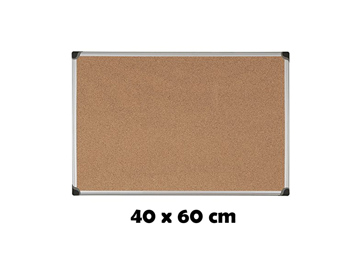 Pizarra de Corcho 60 x 40 Cm Con Marco de Aluminio