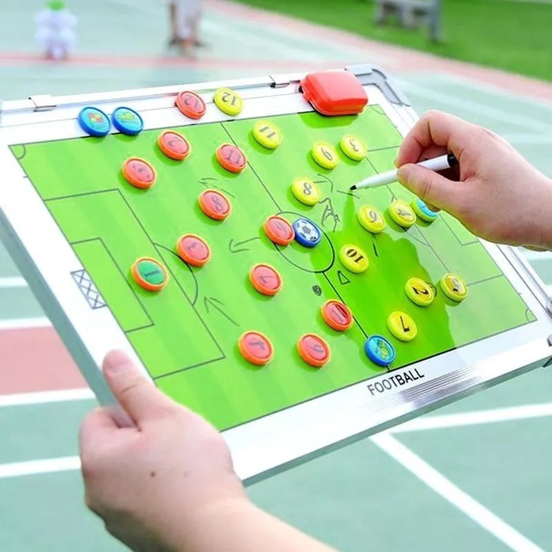 Pizarra Táctica De Fútbol 45 X 30 Cm Magnética Con Imanes Entrenamiento