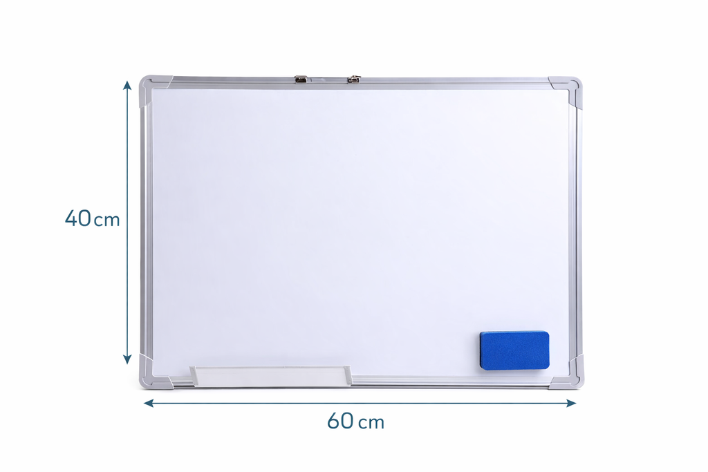 Pizarra Blanca 40 x 60 Cm Marco de Aluminio