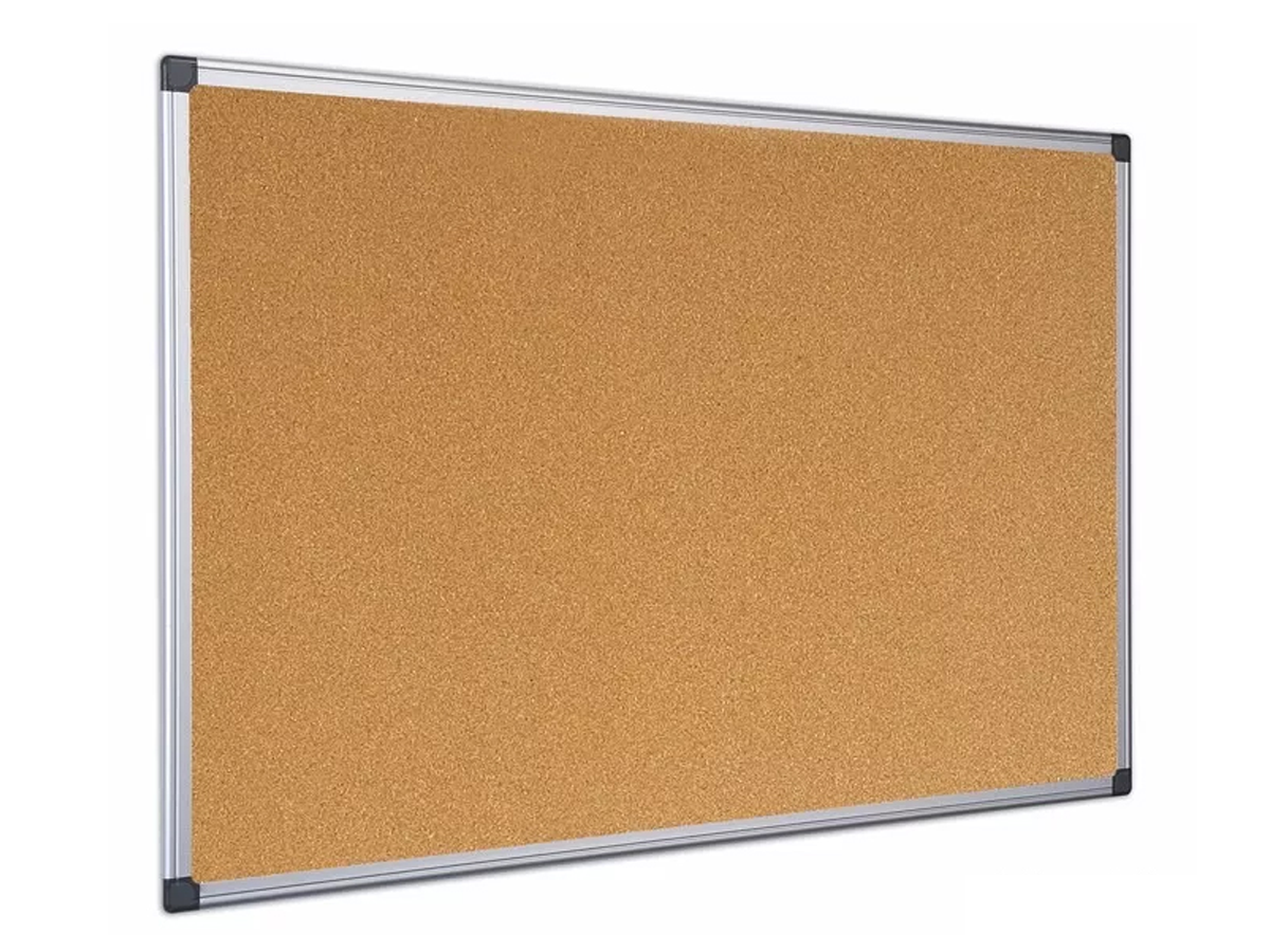 Pizarra de Corcho 60 x 90 Cm Con Marco de Aluminio