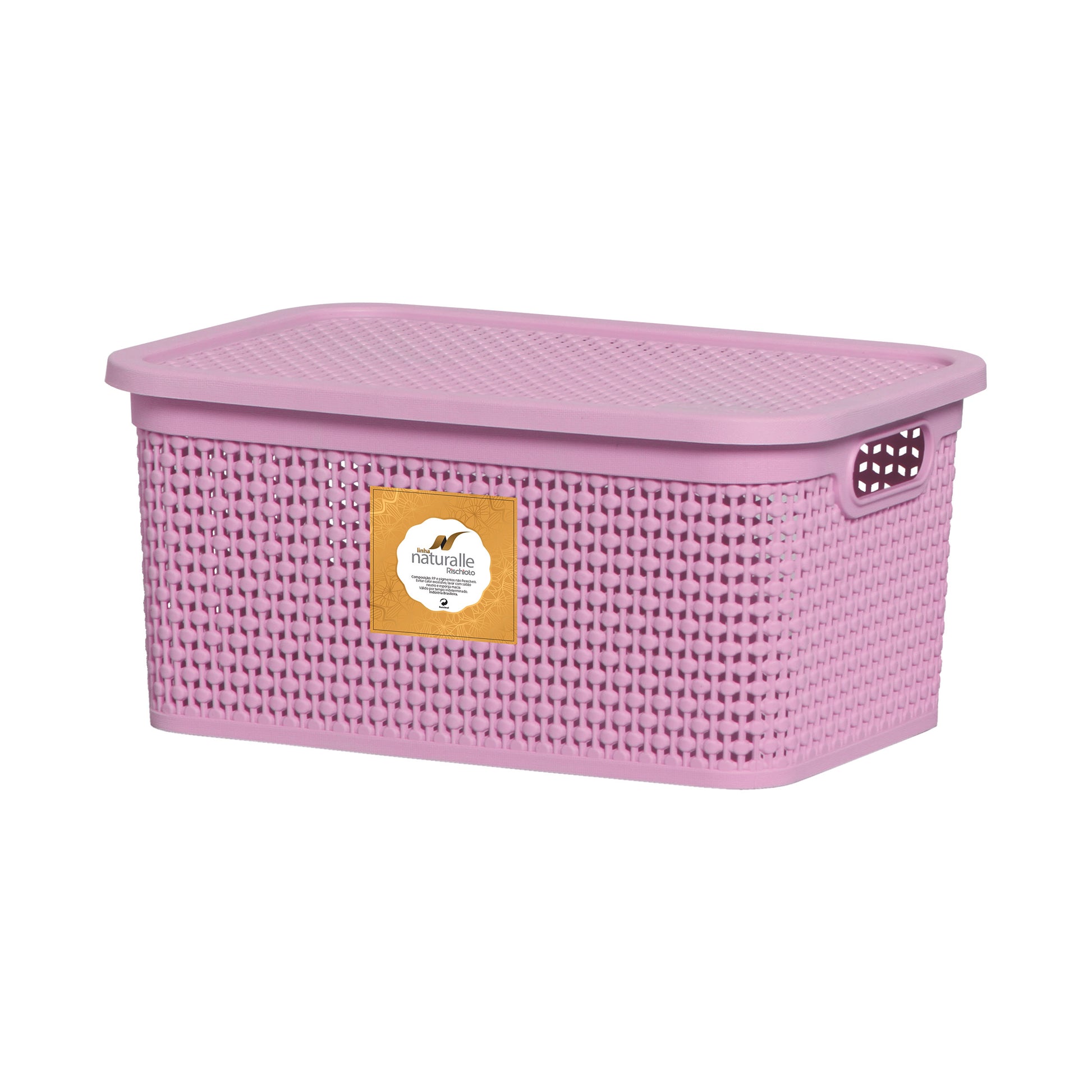 Caja Organizadora Grande Símil Rattan 15 Lt