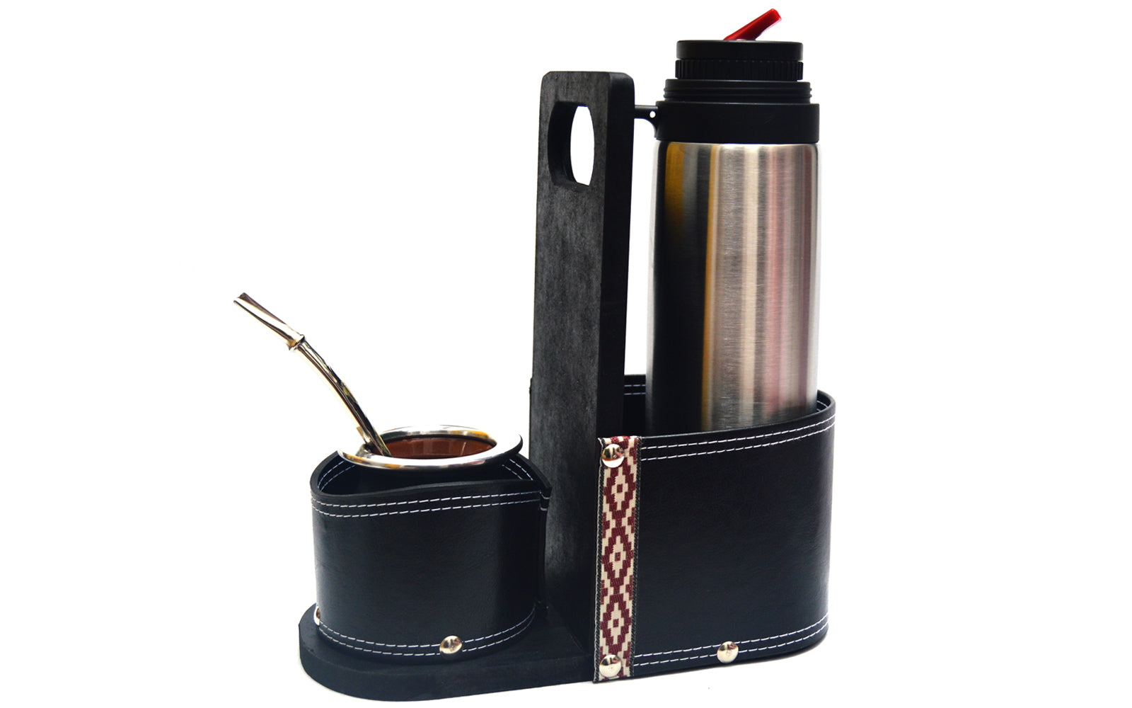 Set De Mate + Termo 1 Litro + Bombilla De Bronce + Matera