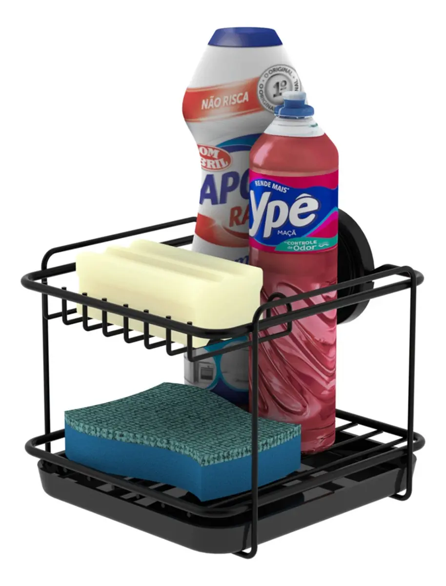 Soporte Para Detergente y Esponja Con Bandeja Adhesivo Future