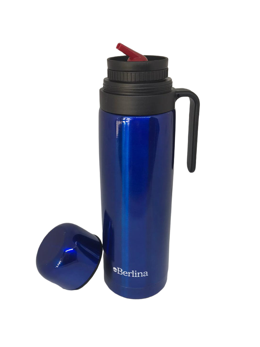 Termo Berlina Con Asa 1 Lt Pico Cebador Color Azul