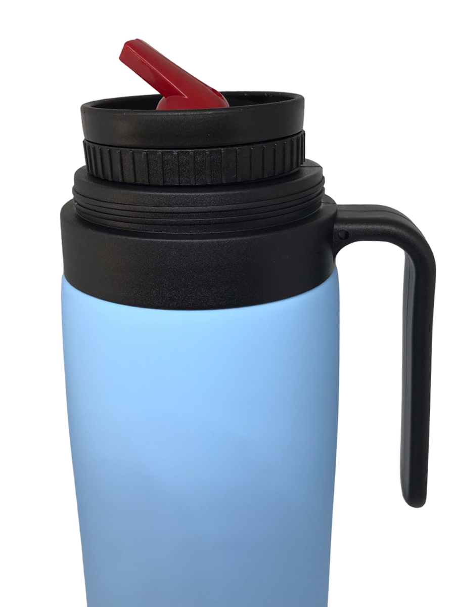 Termo Berlina Con Asa 1 Lt Pico Cebador Celeste